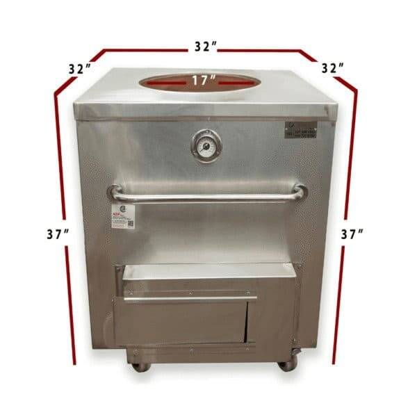CH02 32 x 32 Restaurant Commercial Tandoor Oven Measurement Image Restaurant Tandoor Oven CH02 – Full Dimensions 32x32x37 inches