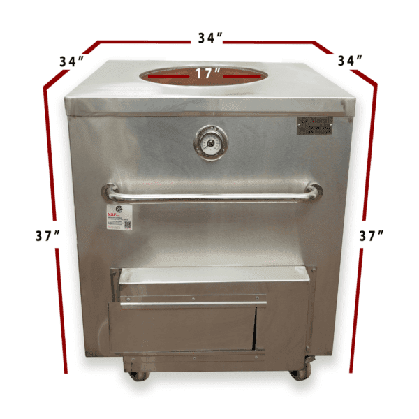 CH04 - 34″ x 34″ Commercial Tandoori Oven Measurement Image
