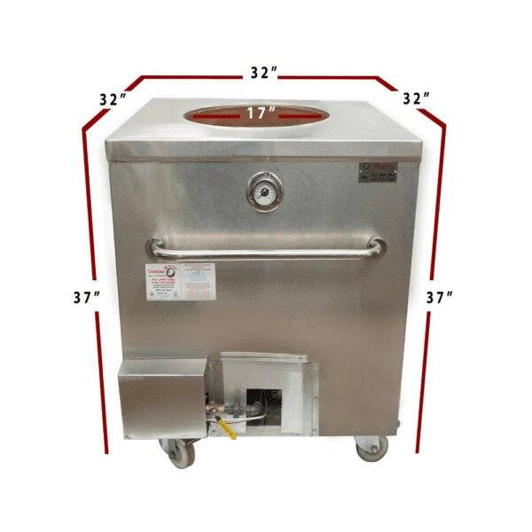 Indian Tandoor Oven T02 – Full Dimensions 32x32x37 inches