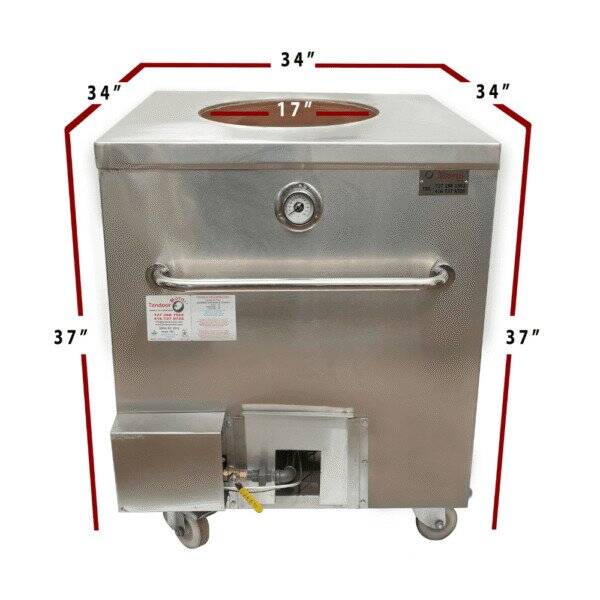 CSA ETL NSF Tandoor Oven T04 – Full Dimensions 34x34x37 inches