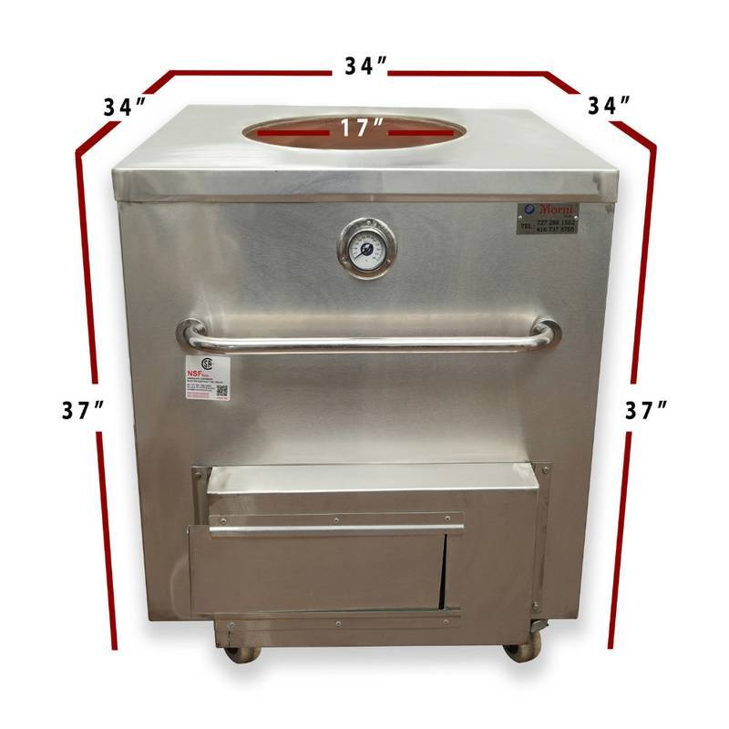 Natural Gas Tandoor Oven CH04 – Full Dimensions 34x34x37 inches