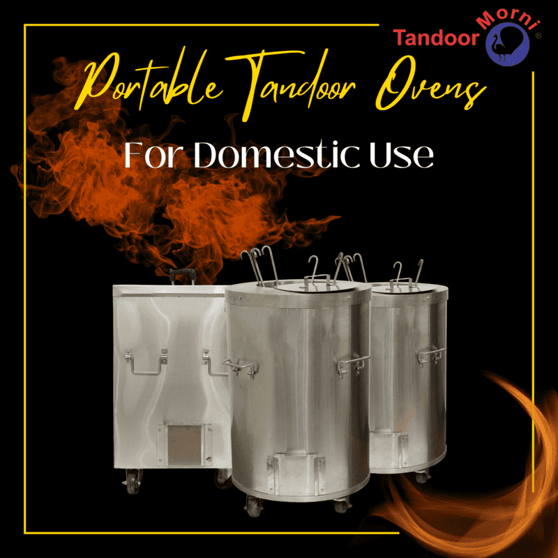Portable tandoor ovens for domestic use