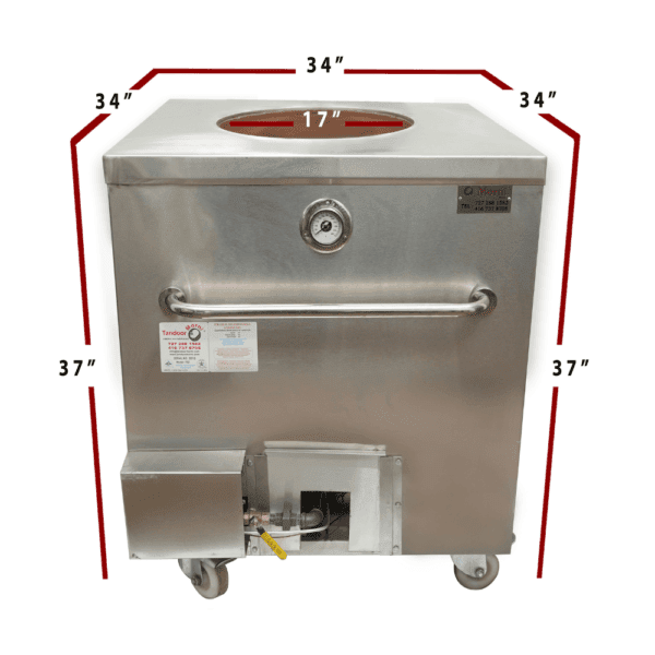 T04 34″ x 34″ Restaurant Gas Tandoor Measurement Image