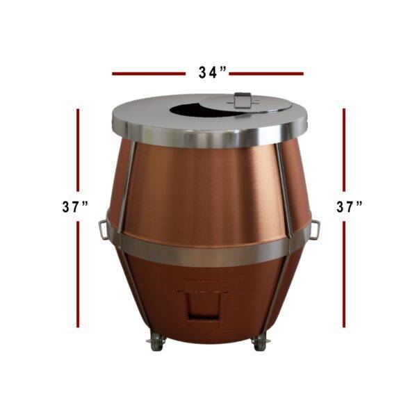 CU04 34 x 34 Authentic Wood Clay Oven Measurement Image CU04 34 x 34 Authentic Wood Clay Oven Measurement Image